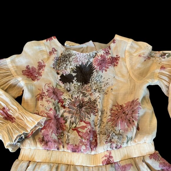 Isobella & Chloe Floral Boho Romantic Rayon Romper 12 - Picture 3 of 11